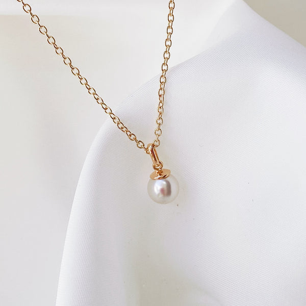 collier plaqué or perle