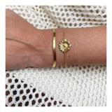 bracelet doré fleur tournesol bijou femme
